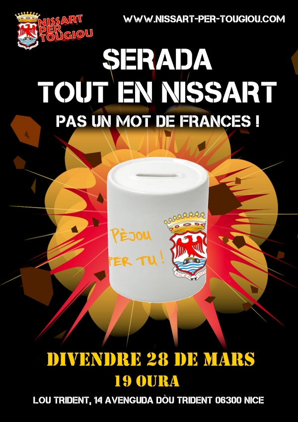 Vendredi 28 mars, 19h, Lou Trident  Serada Pas un mot de frances