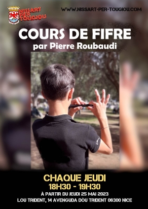 25 mai 2023 : ! NOUVEAU ! Cours de fifre